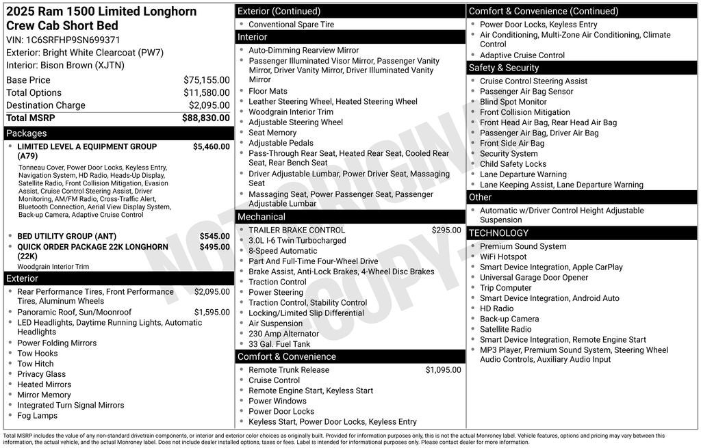 2025 RAM 1500 Limited Longhorn Crew Cab 4x4 5'7' Box