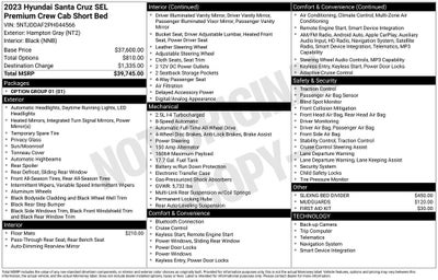 2023 Hyundai Santa Cruz SEL Premium
