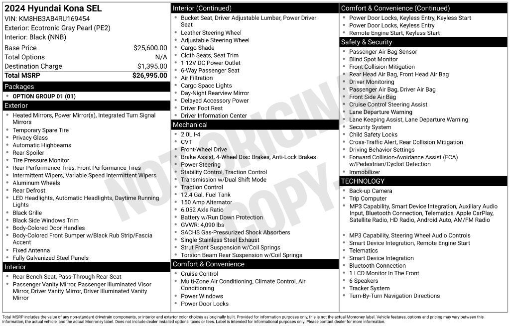 2024 Hyundai Kona Base