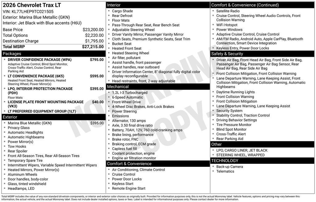 2026 Chevrolet Trax LT